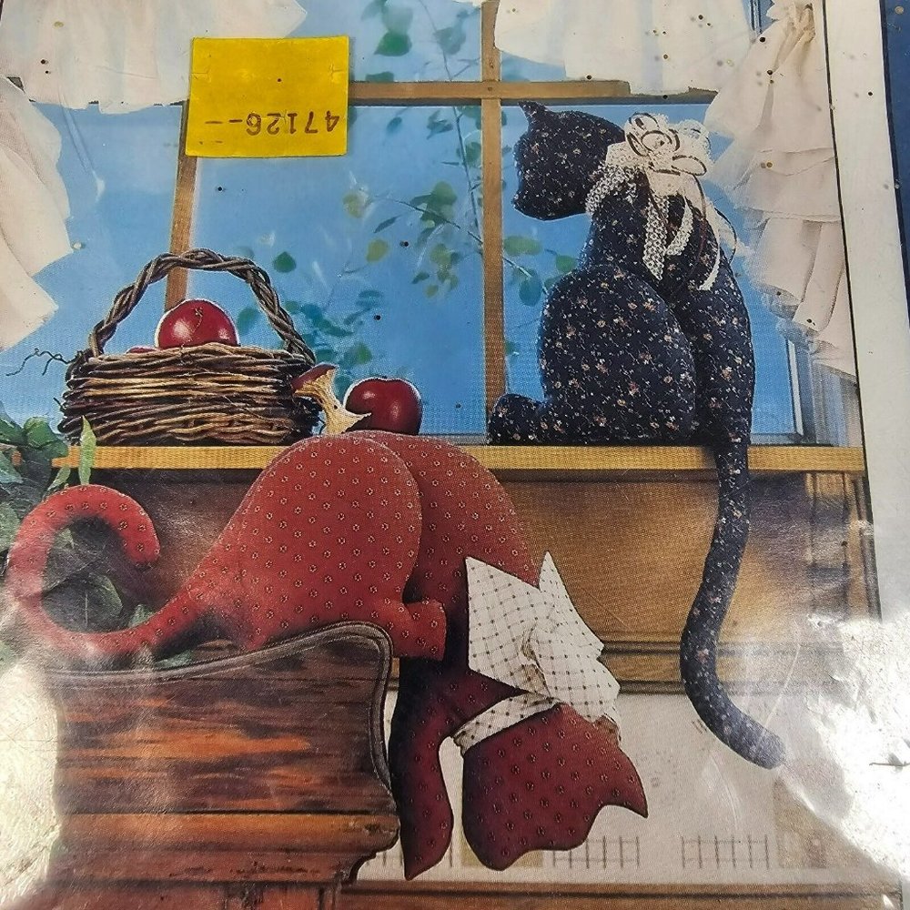 Karli's Kittys Fabric Panel Cat Doll Craft Kit SEALED Past Times Karen's Coop